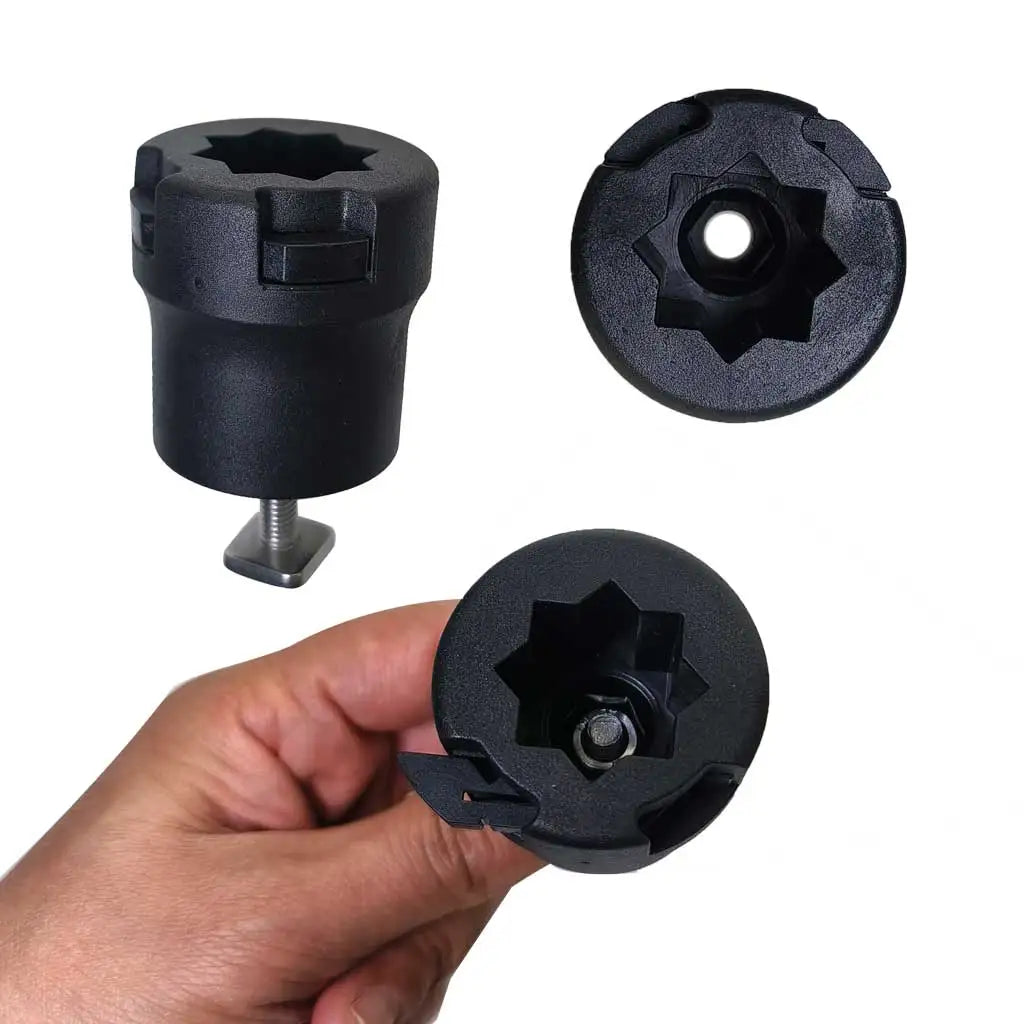 1 Piece Kayak Sliding Gear Head Track Adaptor Canoe Dinghy Marine Boat Tracking Rail Fishing Star Mount Base for GPS Fish Finder Oasis Select