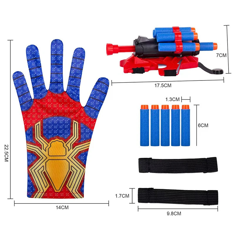 Spider Launcher Chidlren Toy Glove Web Shooters Halloween Wristband Prop Boys Cosplay Figure Game Christmas Kids Present Toys Oasis Select 5 Bullets