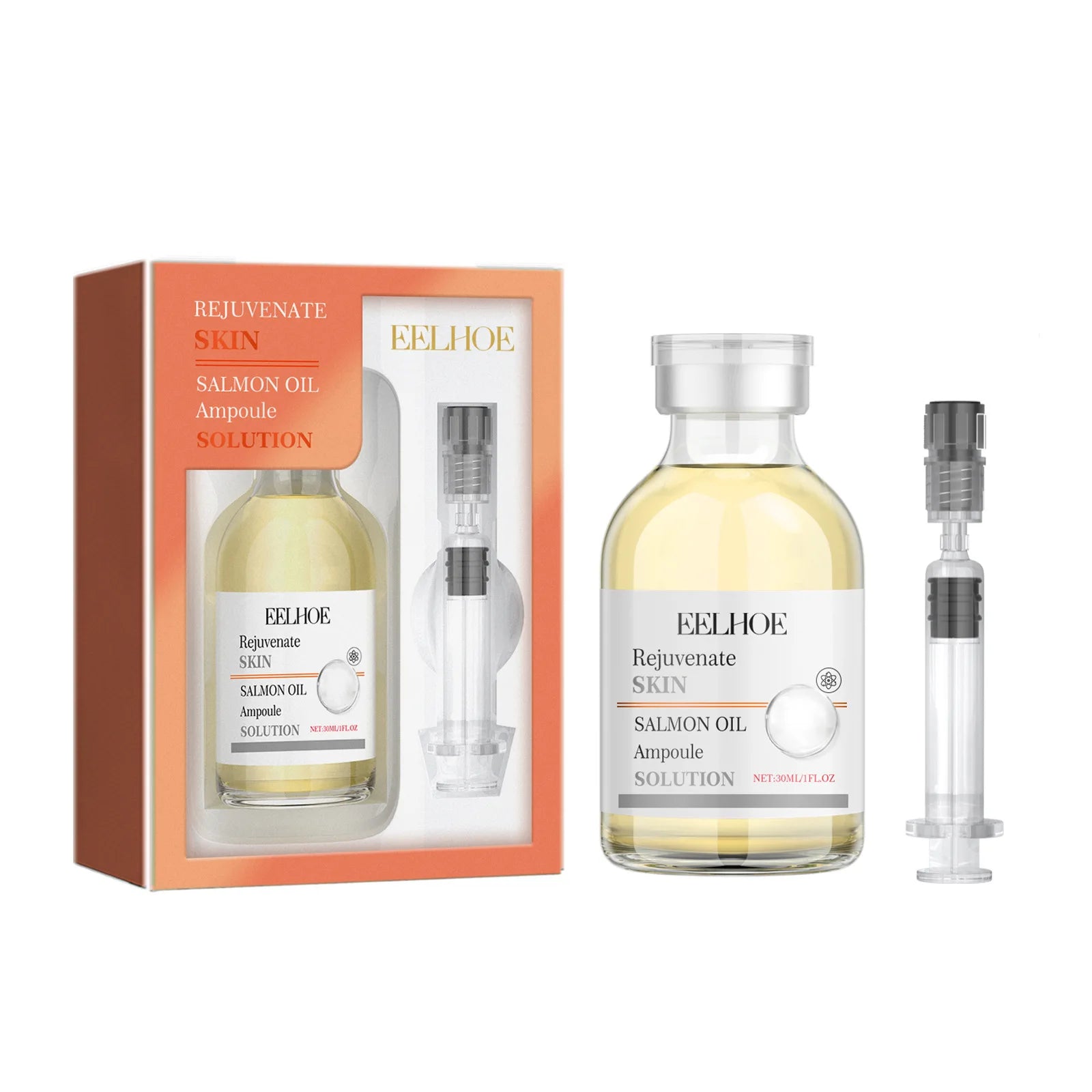 EELHOE Salmon Oil Face Serum – Hyaluronic Acid & Pore Minimizer Face Serum Oasis Select 30ml and 1ml