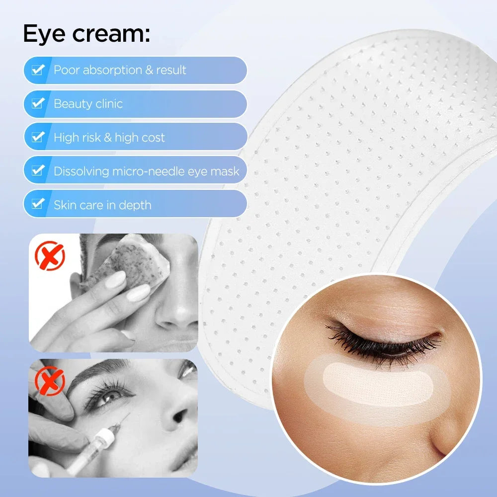TICHYS Hyaluronic Acid Microneedle Eye Patches | Firm & Brighten