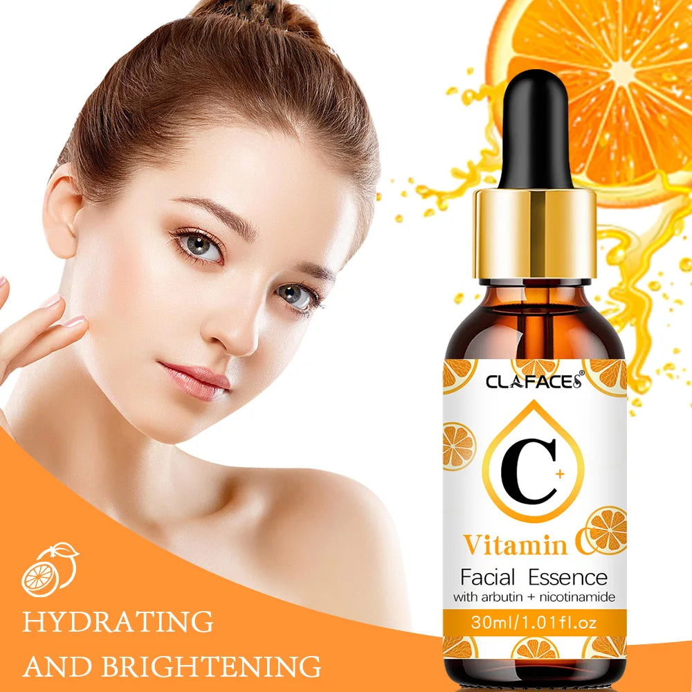 Vitamin C essence removes dark spots, whitens, moisturizes, resists aging, wrinkles and tightens skin care cosmetics 30ml Oasis Select