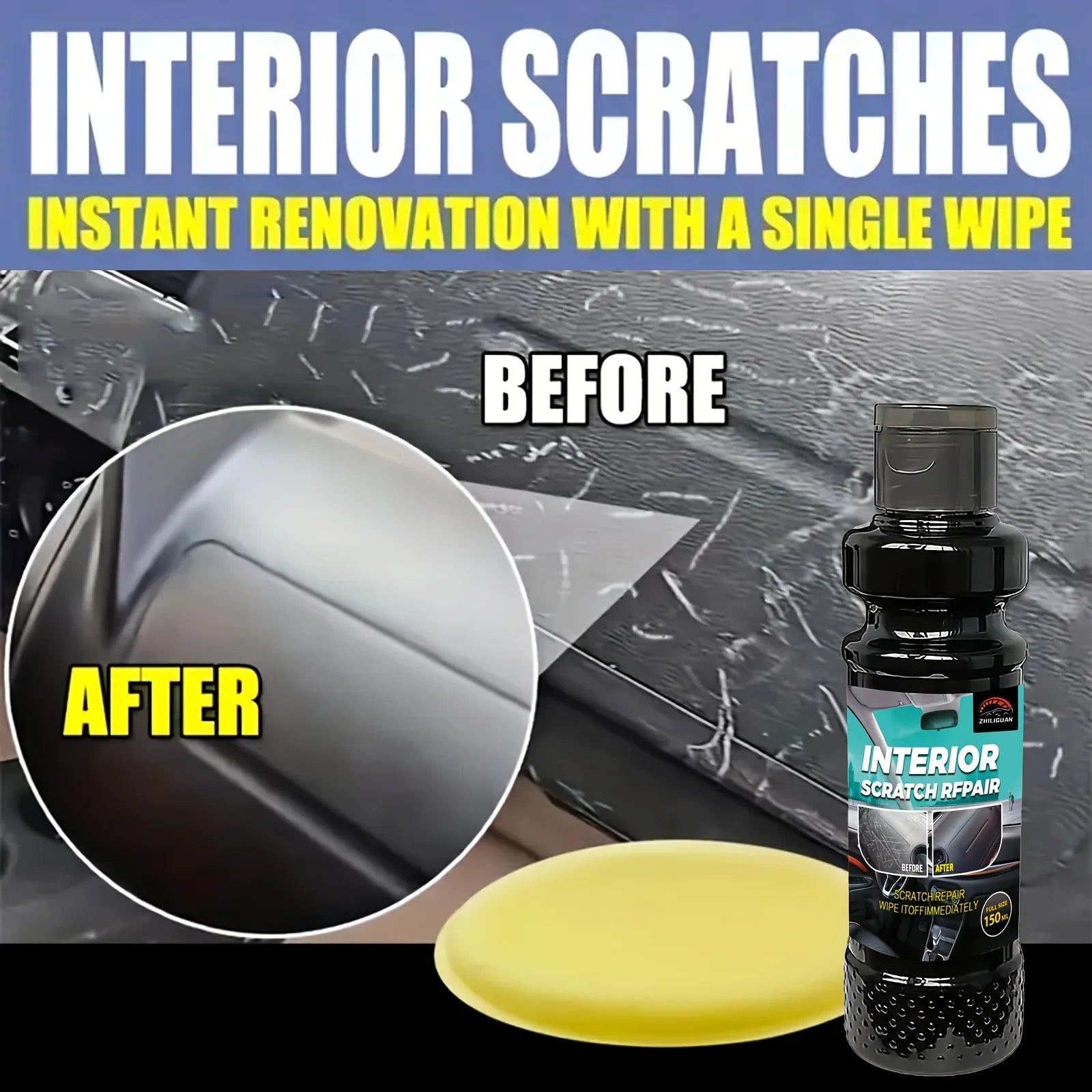 Car Interior Scratch Repair Cream – Plastic & Seat Safe