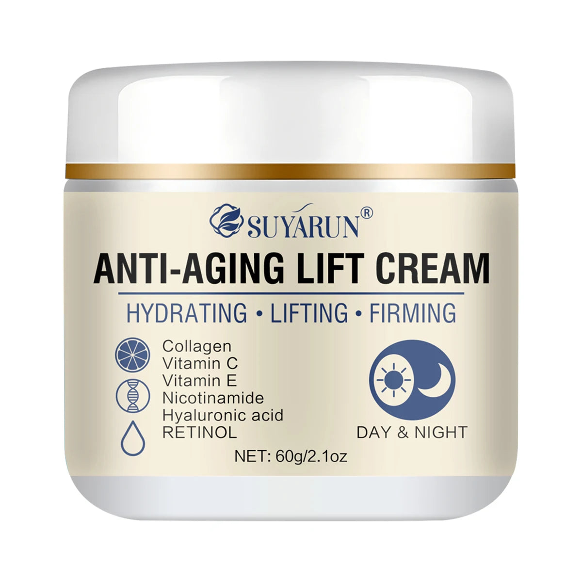 SUYARUN Retinol Collagen Face Cream – Firming & Hydrating Anti-Aging Face Cream Oasis Select 60g