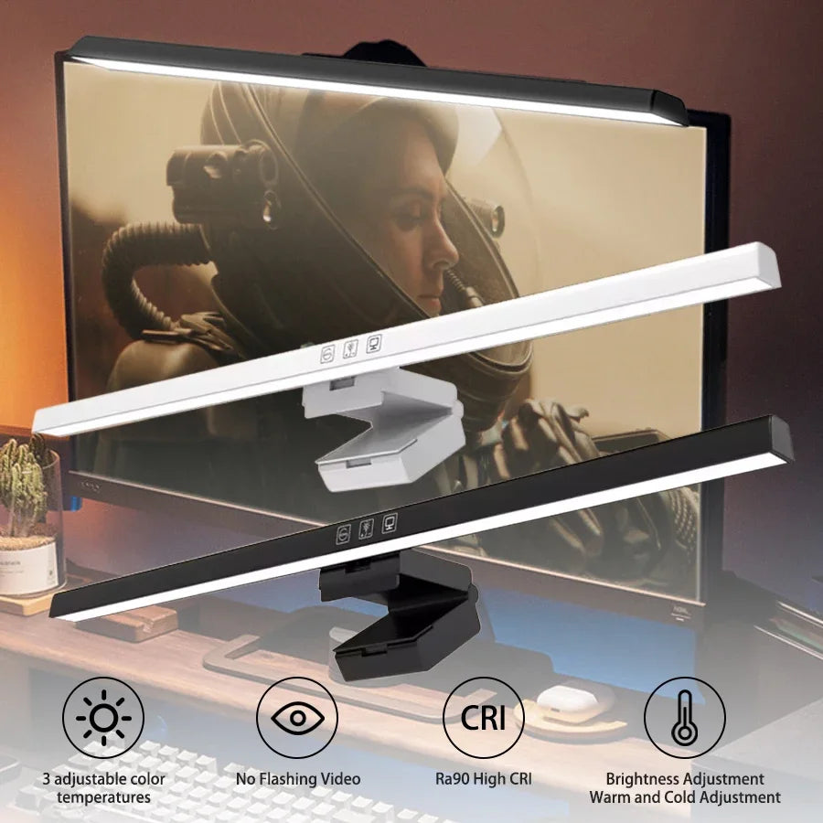50CM USB LED Desk Lamp Computer Screen Hanging Ligh Stepless Dimming Monitor Light Bar Eye Protection Book Light for Study Room Oasis Select