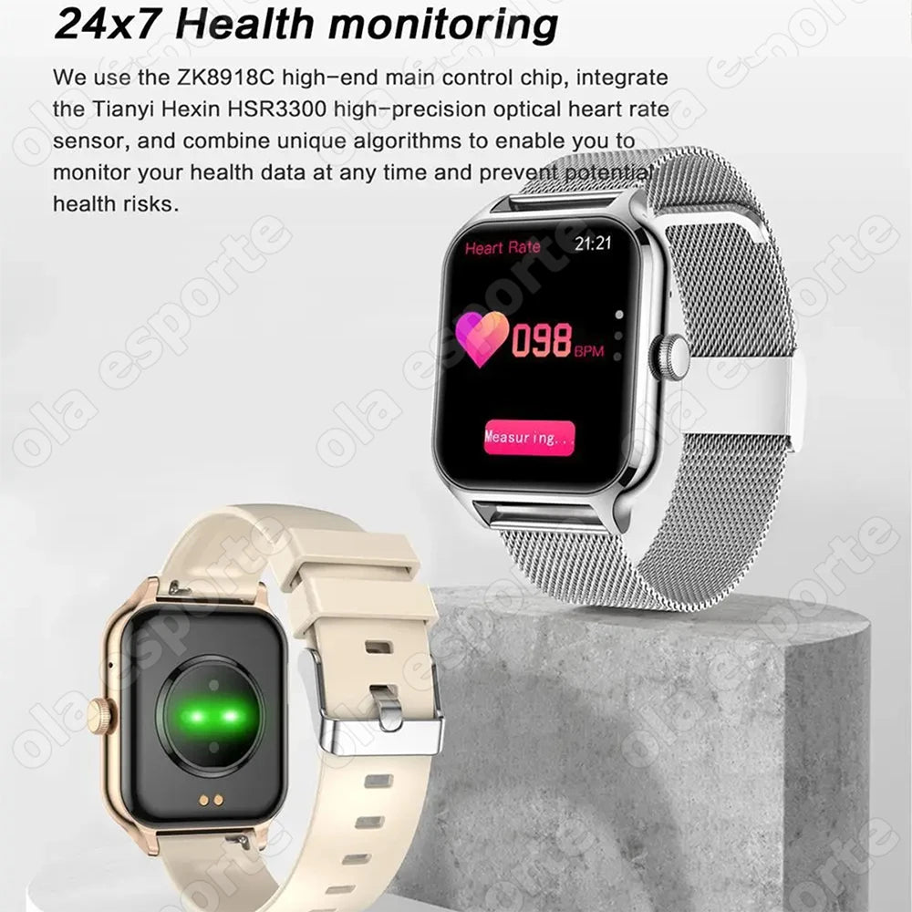 Smart Watch 2.01" HD Bluetooth Call Fitness Tracker | Men Women