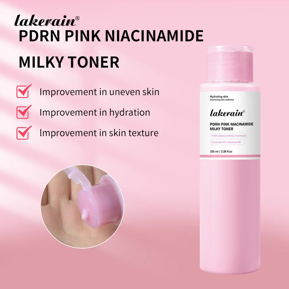 Pink Niacinamide Milky Toner Long-lasting Hydration Even Skin Tone Quickly Absorbed Achieve Dewy Glass Skin Daily Milky Toner Oasis Select