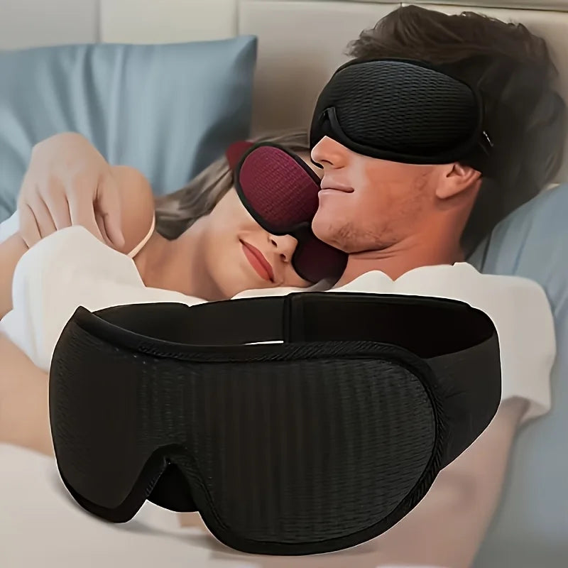 3D Sleep Eye Mask, with Adjustable Headband, Soft and Breathable Fabric, Light and Light-blocking. for Travel, Home and Office Oasis Select
