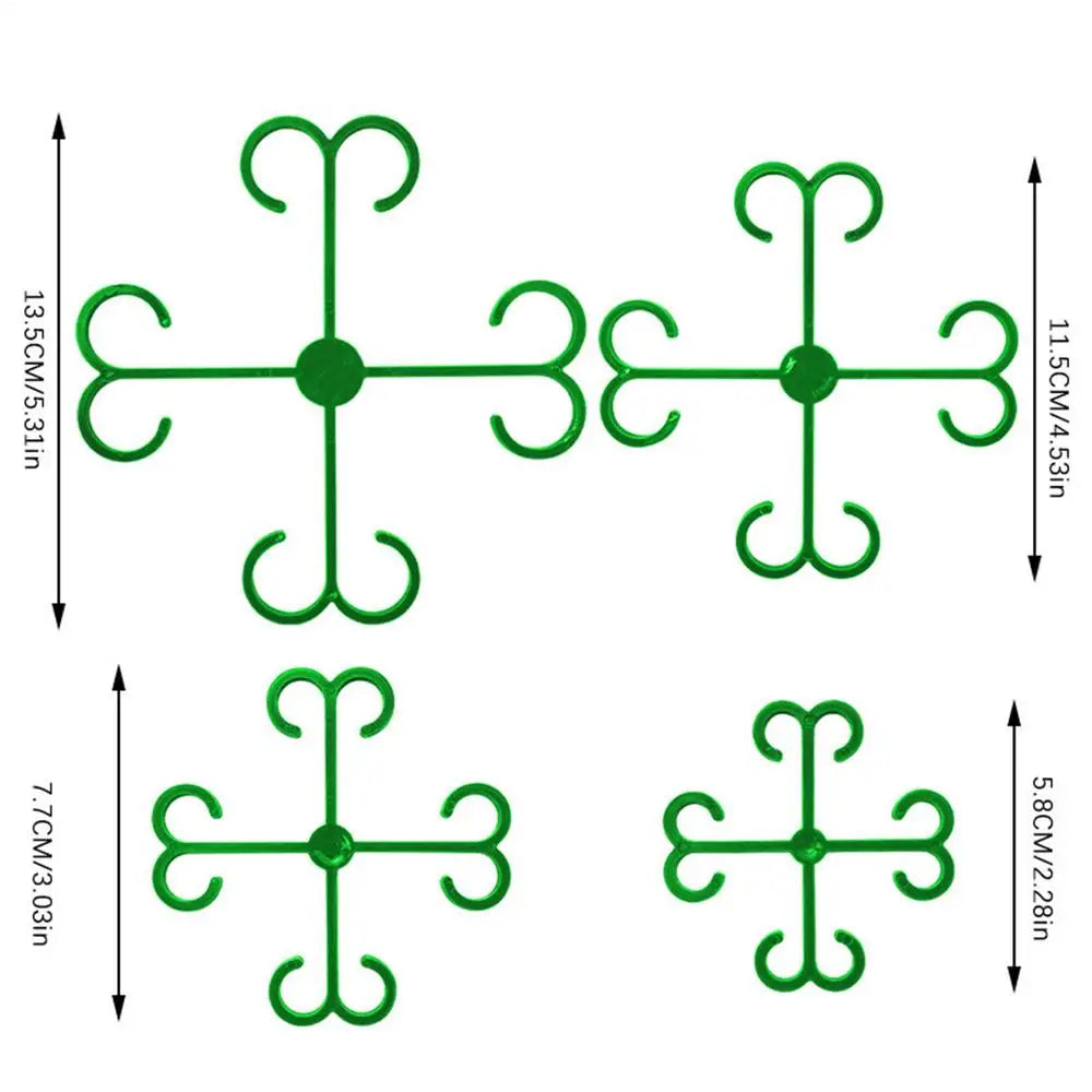 Plant Support Clips Stem Support Plant Climbers 4Pcs Vine Support Clips For Climbing Plants To Grow Upright Plant Stem Clips Oasis Select Green 4Pcs