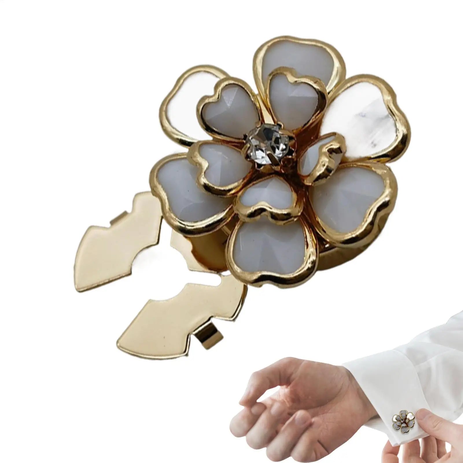 1PC Flower Button Covers For Shirt Detachable Clip-On Shirt Coat Decorative Buttons Sewing Button For Clothing Accessories Oasis Select
