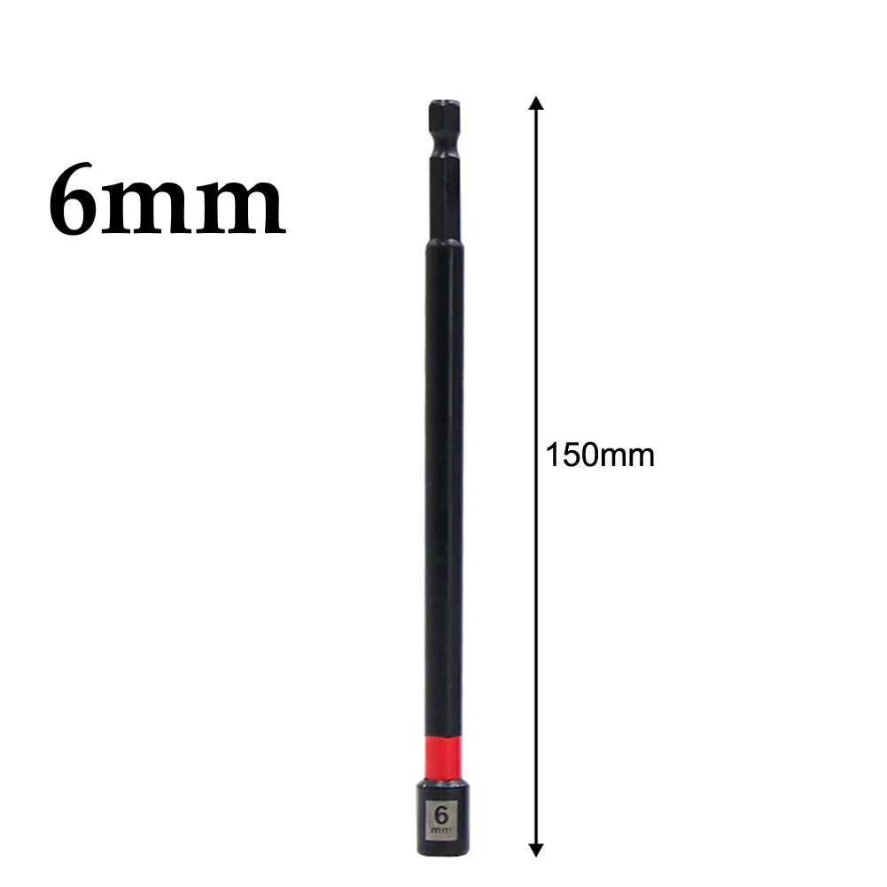 5PCS 6 Inch Magnetic Long Nut Driver 8-14mm For Impact Drill Long Shank Nut Driver Bits Hex Socket Adapter Oasis Select 6mm