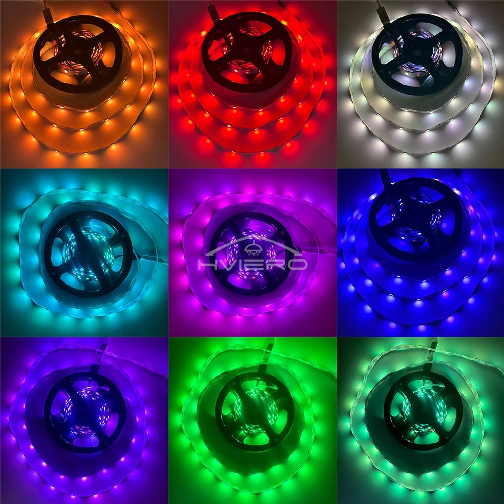 Bluetooth RGB LED Strip Lights SMD 5050 5M/10M – 24-Key Control