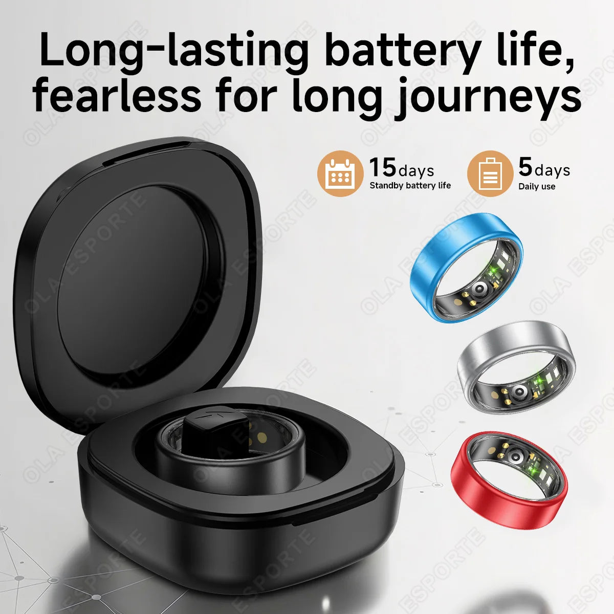 Smart Ring Heart Rate SpO₂ Sleep Tracker | IP68 Unisex