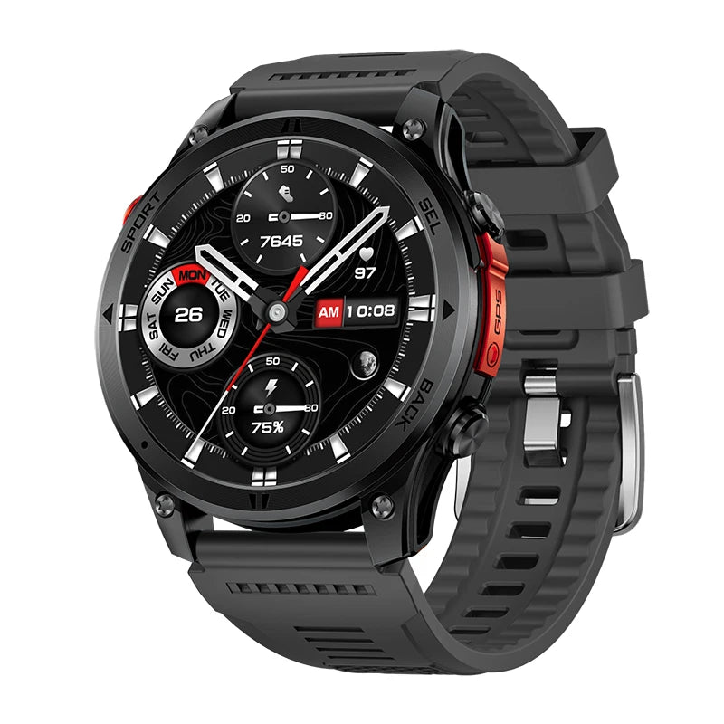 Outdoor GPS Path 1.46"100+ Multi-sport Mode BT Call Smart Watch IP68 Waterproof Sports Run Tracker Compass Smartwatch Men 530mAh Oasis Select BRBKS