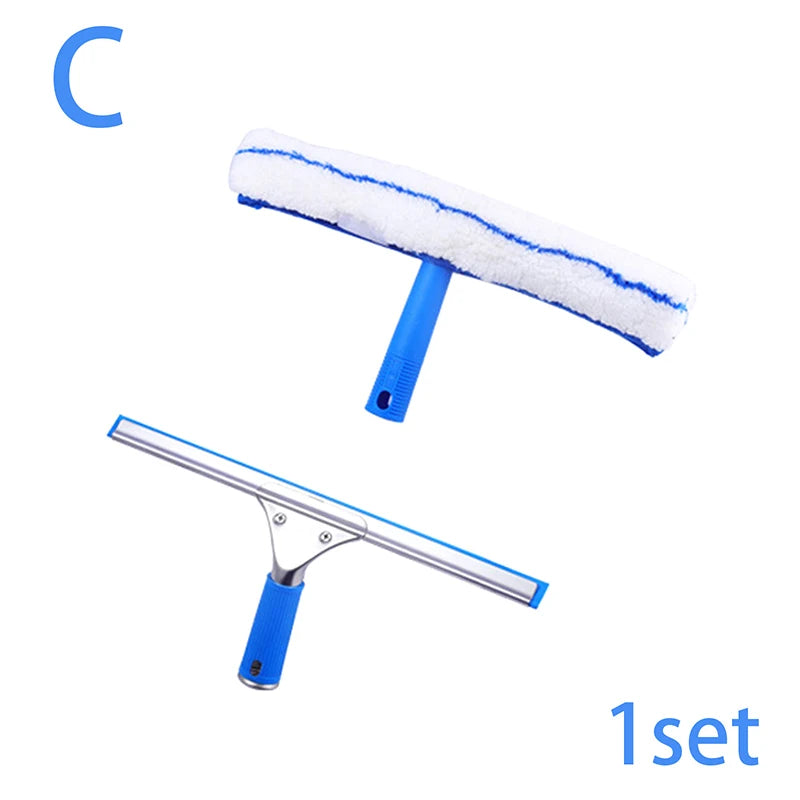 1Pc/1Set 35CM Window Cleaning Combo Squeegee & Microfiber Window Washer Shower Squeegees Window Glass Wiper Cleaning Tool Oasis Select C