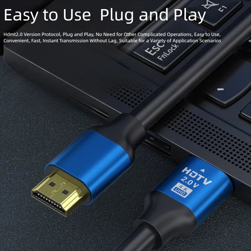 HDMI-Compatible Cable 2.0 4K 60hz High Speed HDMI Cables Compatible Ultra HD 2K 1080P HDMI Cable Compatible For PS4 TV Laptop Oasis Select