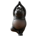 Creative Yoga Hippo Statue Handcrafted Resin Meditation Hippopotamus Figurine Cute Art Sculpture For Home Living Room Bedroom Oasis Select A
