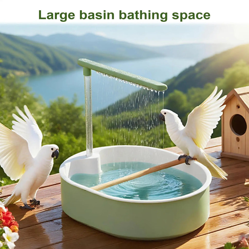 Parrot Automatic Bathtub Bird Bath Circulating Water Shower Parrot Circulation Shower Pet Bird Bathtub Bird Cleaning Bath Tub Oasis Select