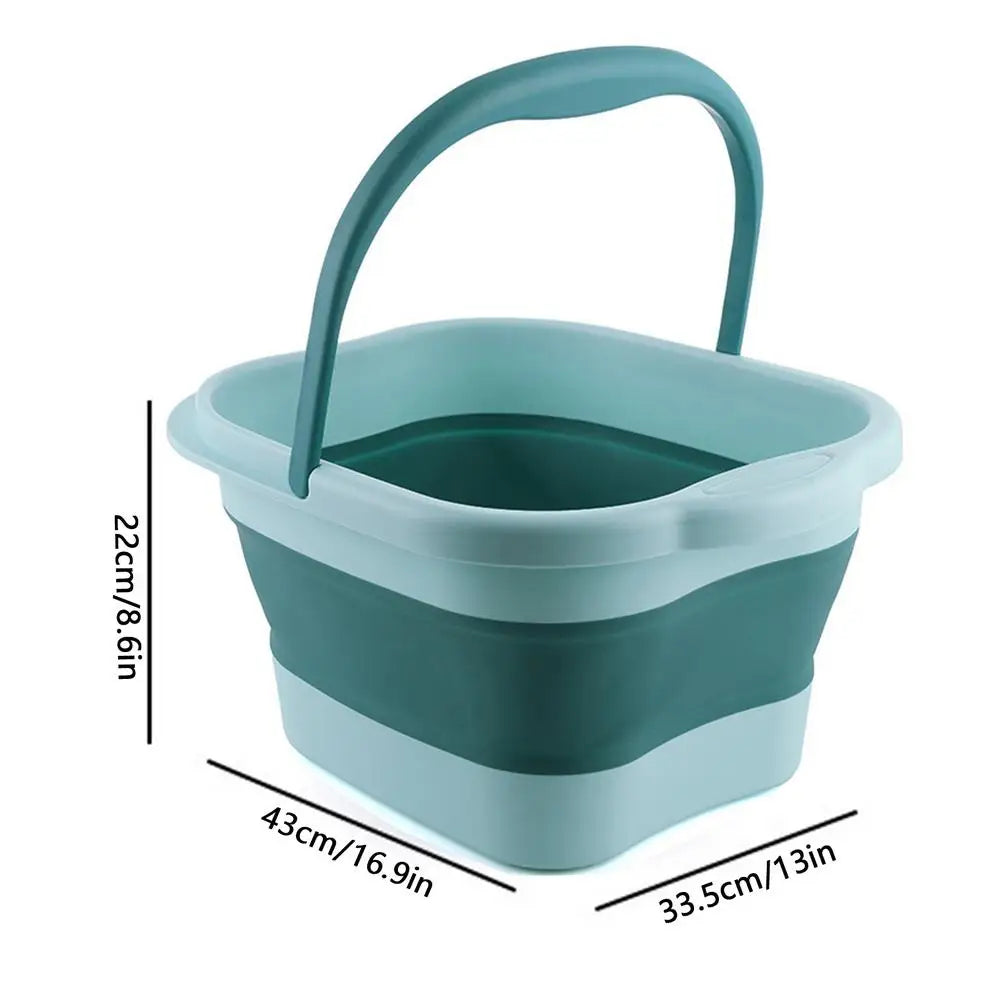 Folding Foot Bathtub Foot Soak Bath Tub With Massaging Rollers Stress Relief Foot Spa For Family Pedicure Soaking Tired Feet Oasis Select Blue