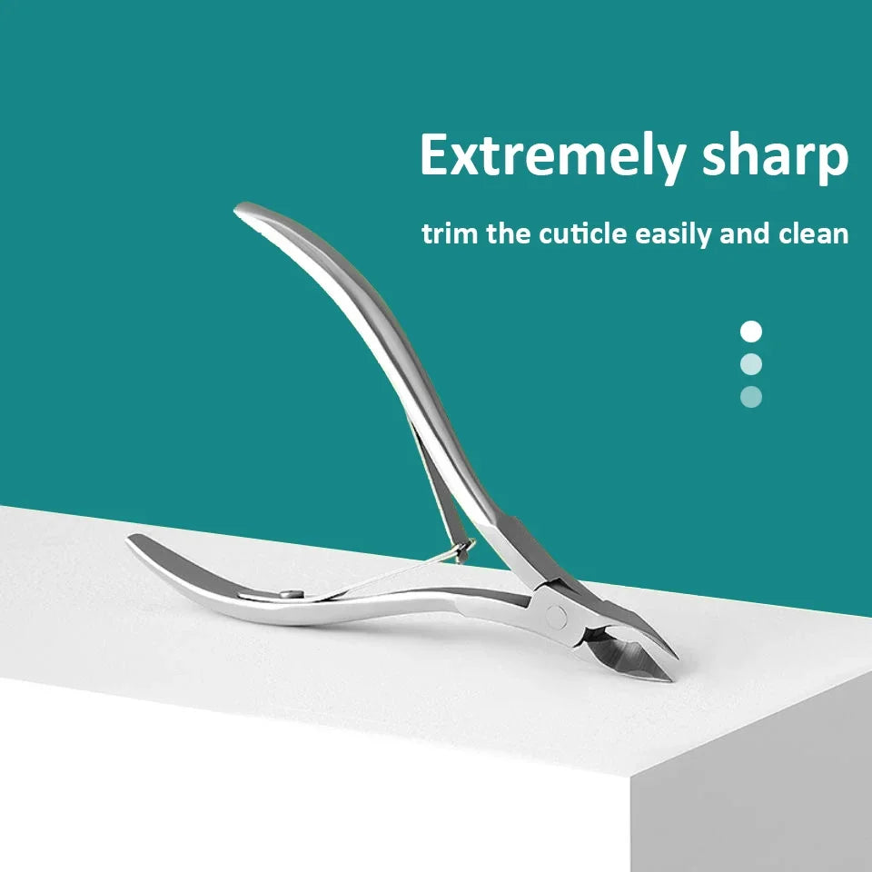 Stainless Steel Cuticle Clippers Trimmer Dead Skin Remover - Pedicure Tool Cuticle Nippers Nail Manicure Scissors for Personal Oasis Select