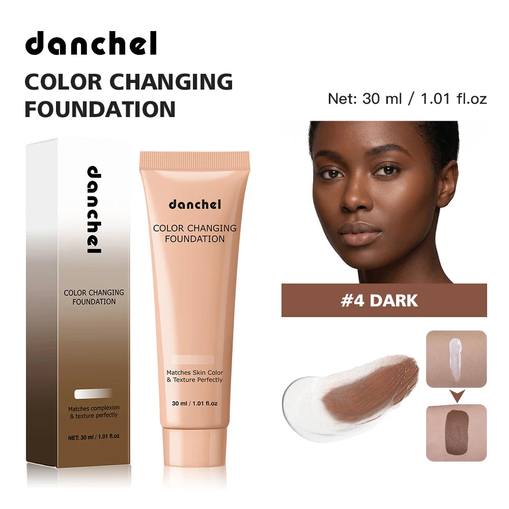 Color Changing Liquid Foundation Deep Hydration Brighten Even Skin Tone Natural Matte Finish Makeup Effect Concealer Foundation Oasis Select 4 Dark