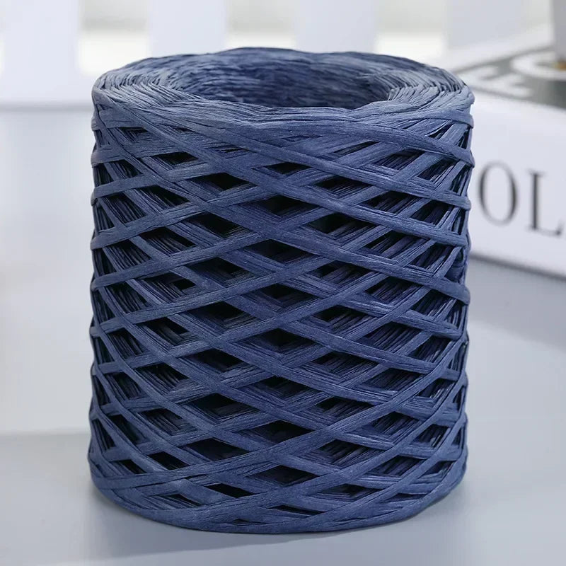 Natural Raffia Straw Yarn 200M Roll For Knitting Crocheting Paper Threads DIY Handmade Summer Sunhat Beach Bag Material Oasis Select 13