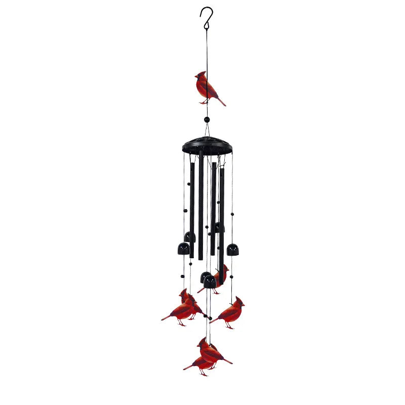 Cardinal Wind Chimes Outdoor Metal Red Bird Wind Chimes for Outside/Indoors Home Lawn Porch Patio Garden Decor Yard Decoration Oasis Select