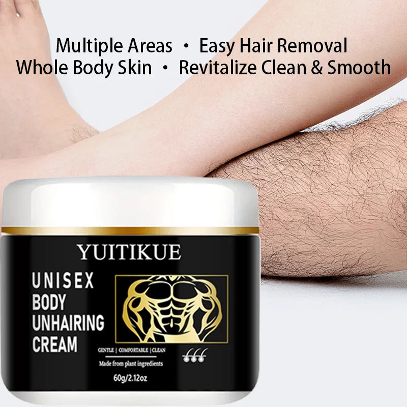 YUITIKUE Hair Removal Cream – Plant-Based Unisex 60g