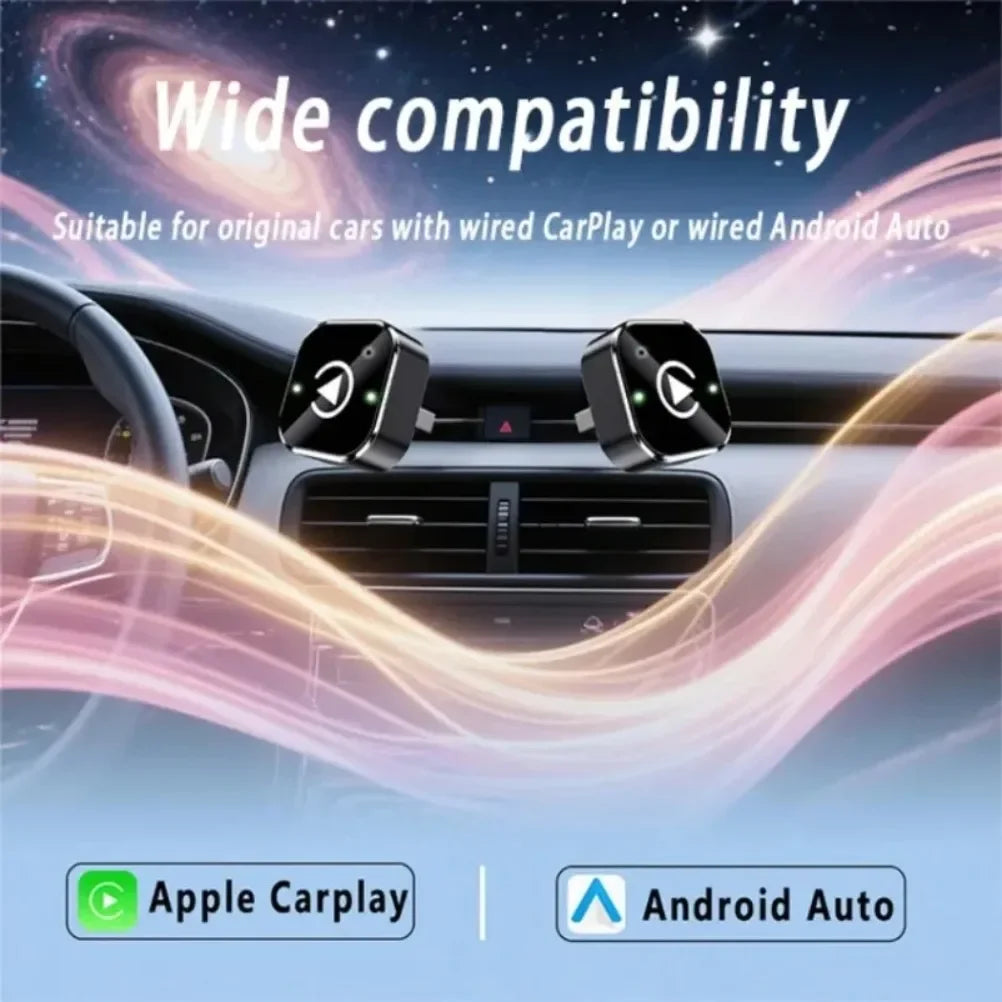 Plug & Play USB Dongle MiNi Universal Wireless CarPlay & Android Auto Adapter For VW, Toyota, Nissan, Honda, Ford, Benz & More Oasis Select