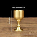 Brass Wine Glass Goblet Tabletop Mini Shot Copper Crafts Red White Wine Trumpet Copper Decoration for Restaurant Oasis Select S