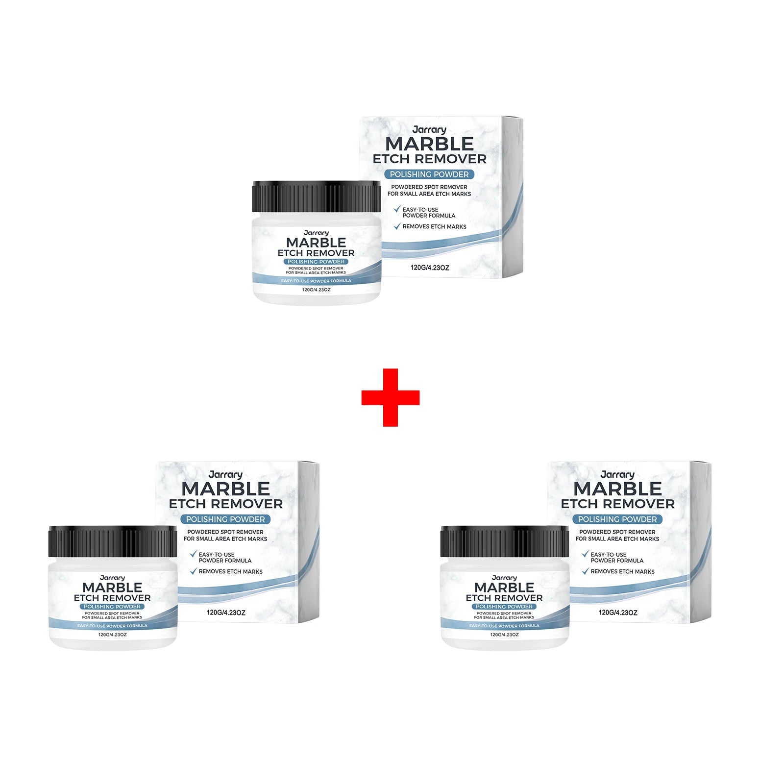 Marble Polishing Powder Etch Mark Removes Scratches Stains and Dullness Restores Shine for Stone Countertops Floors and Surfaces Oasis Select 3pcs