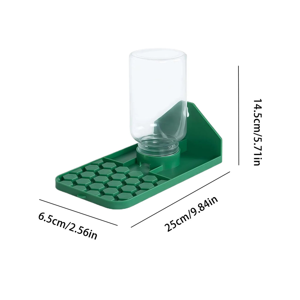 Poultry Feeder Water Cup Leakproof Large Capacity Clear Feeder Water Cup Feeding Container for Chicks Quail Bee Feeders Oasis Select Green
