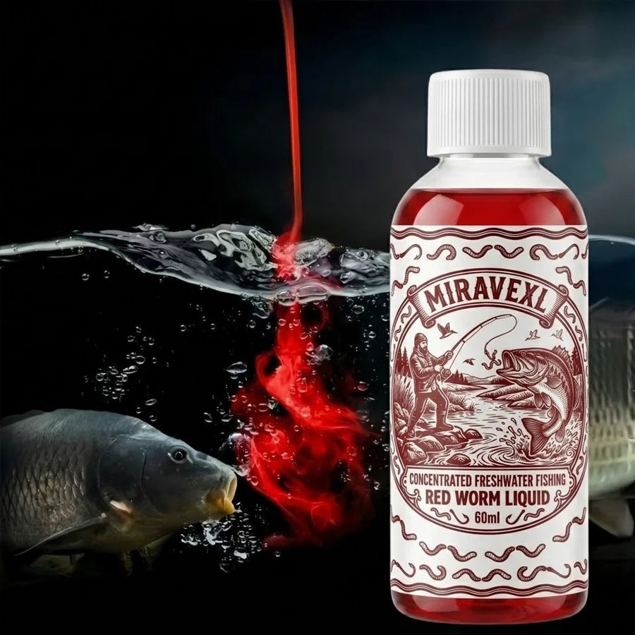 Concentrated Red Worm Liquid Fish Attractant Fishing Bait Additive Strong Scent Freshwater Carp Crucian Fishing Tackle Oasis Select