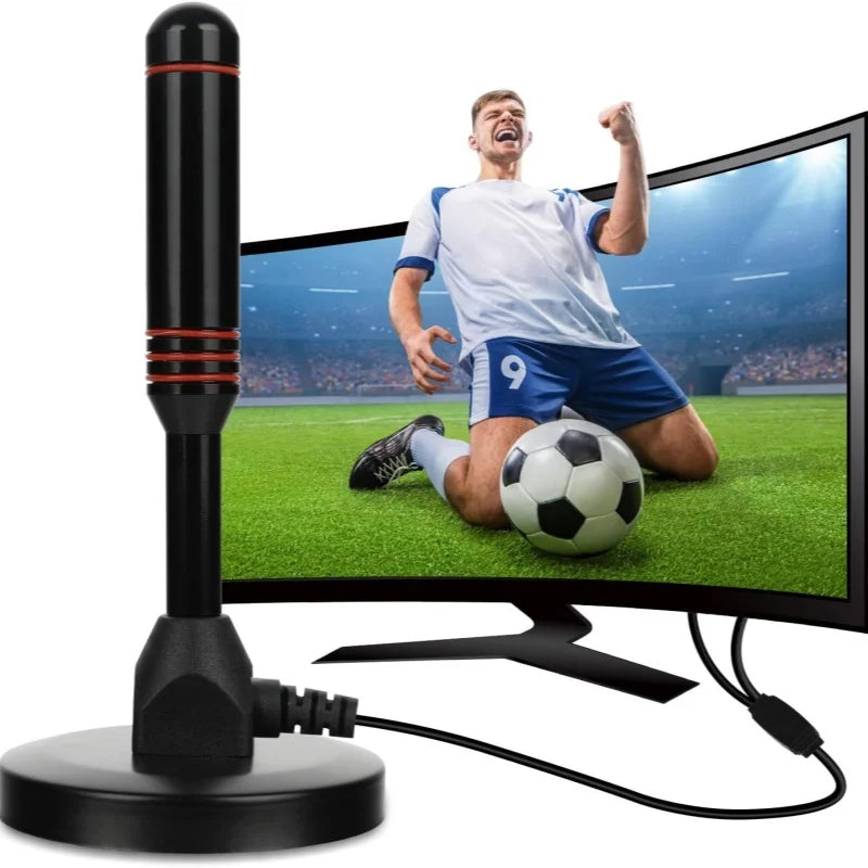 Digital TV Antenna with Amplifier Indoor Outdoor Vehicle-Mounted Terrestrial Wave DTMB DVB-T2 for Clear Reception Oasis Select