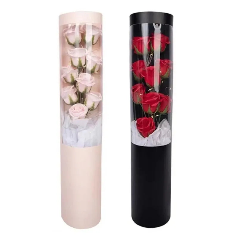 PVC Soap Rose Bouquet Mothers Day Romantic Anniversary New Year Festive Artificial Floral Gift Arrangement for Mom Oasis Select