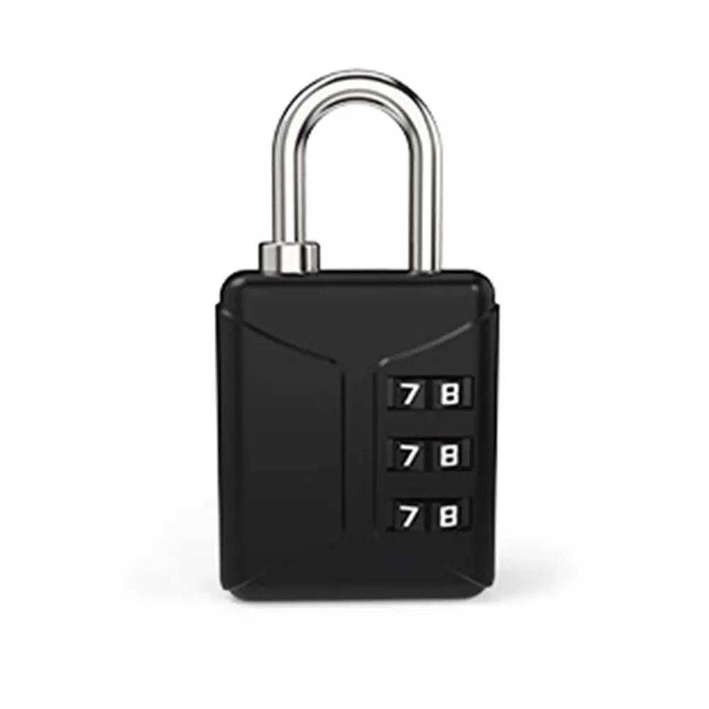 Backpack Zipper Lock Mini Password Padlock Trolley Case Password Lock Student Dormitory Cabinet Password Lock Oasis Select Black