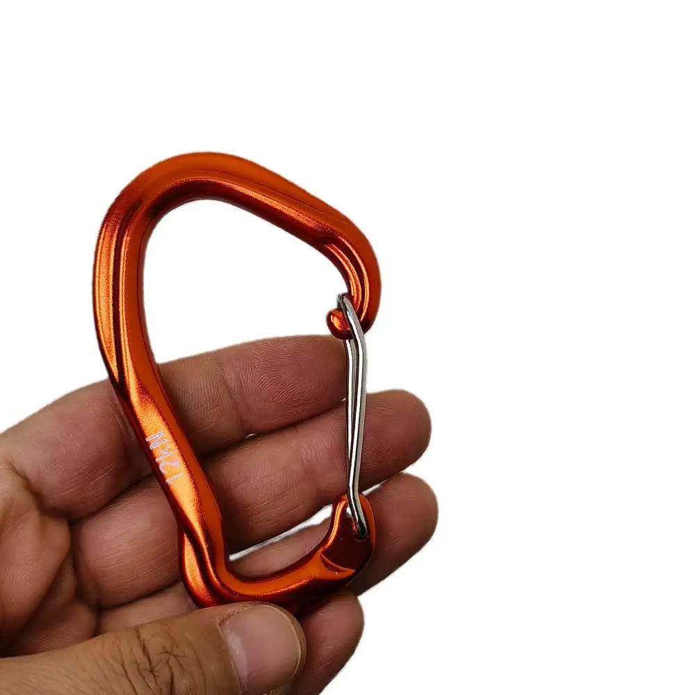 12KN Climbing Carabiner Aluminum Alloy Wire Gate Locking Camping Hammock Hooks Backpack Key Clip Mountaineering Quickdraw Gear Oasis Select