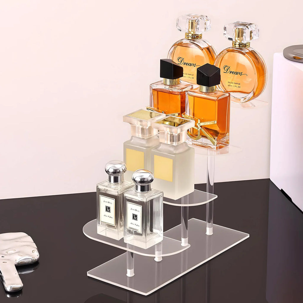 1pc desktop 2-4 layer display shelf stepped acrylic transparent storage rack is suitable for perfume hand doll organizer Oasis Select