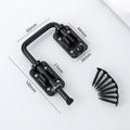 New Stainless Steel Door Latch Lock Non Perforated Gate Latch Thickened 90/180 Degree Anti-theft Buckle Door Bolts Safety Oasis Select Black