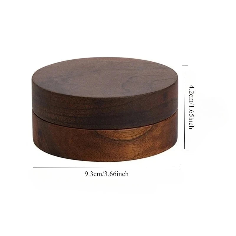 1pc Walnut Wood Ashtrays with Lid Covered Windproof Ashtray Stainless Steel Liner Indoor Outdoor Ash Tray for Home Oasis Select