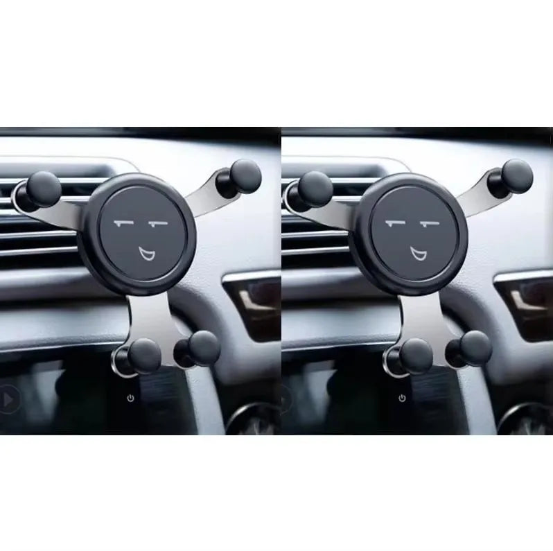 1/2/3/4pcs Black/Silver/Gold Car Installation Vent Fashion Gravity Bracket Universal Mobile For Phone GPS Mobile Phone Holder Oasis Select 2pcs Silver