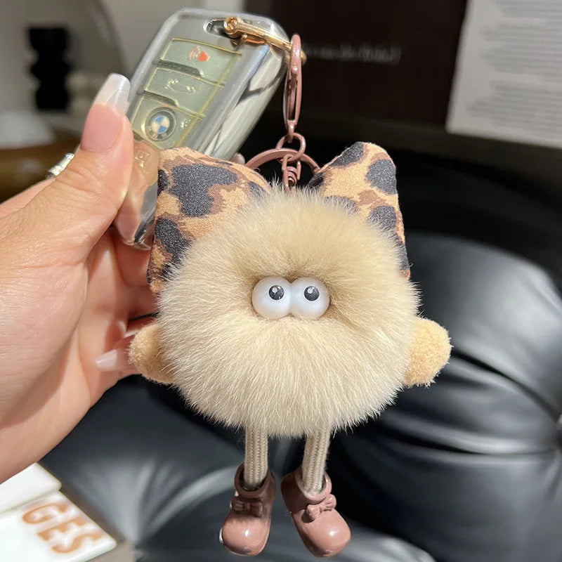 Cute Little Coal Ball Bag Pendant Backpack Exquisite Doll Hanging Decoration Cartoon Doll Car Keychain Oasis Select