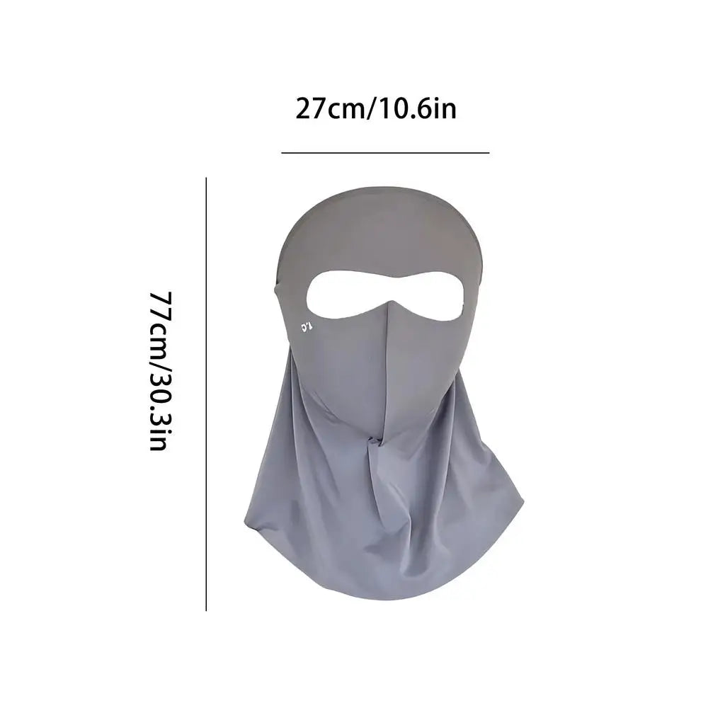 Sunscreen Summer Neck Face Mask UV Protection Breathable Ice Silk Sun Protection Masks Veils Outdoor Sport Face Cover Mask Scarf Oasis Select Dark Grey