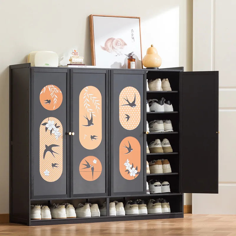 Shoe cabinet at the entrance of the house, household porch storage cabinet, retro shoe rack at the entrance Oasis Select