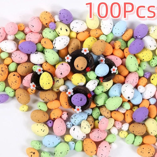 100Pcs Foam Easter Eggs – Colorful DIY Craft & Decor Set Easter Craft Decor Oasis Select