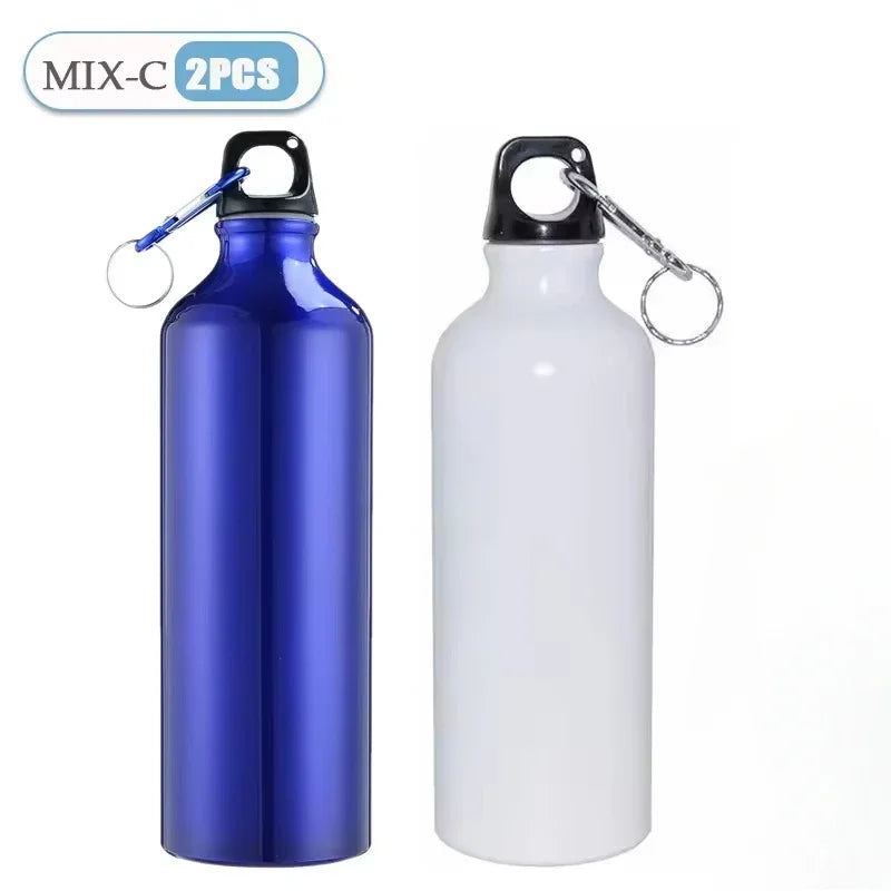 500/750mL Aluminum Outdoor Bike Sports Water Bottle Drinking Kettle Drinking Cup Leakproof Water Jug for Travel Running Camping Oasis Select MIX-C-2PCS