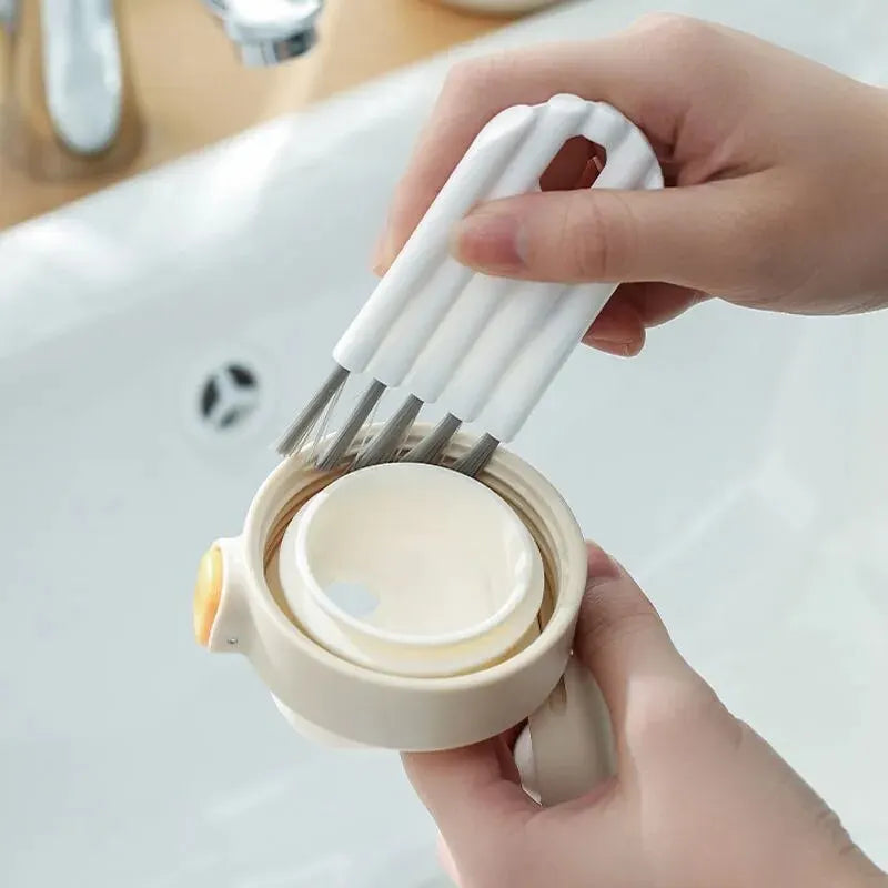 Flexible Gap Cleaning Brush for Cups, Bottles & Grooves Kitchen Cleaning Brush Oasis Select White