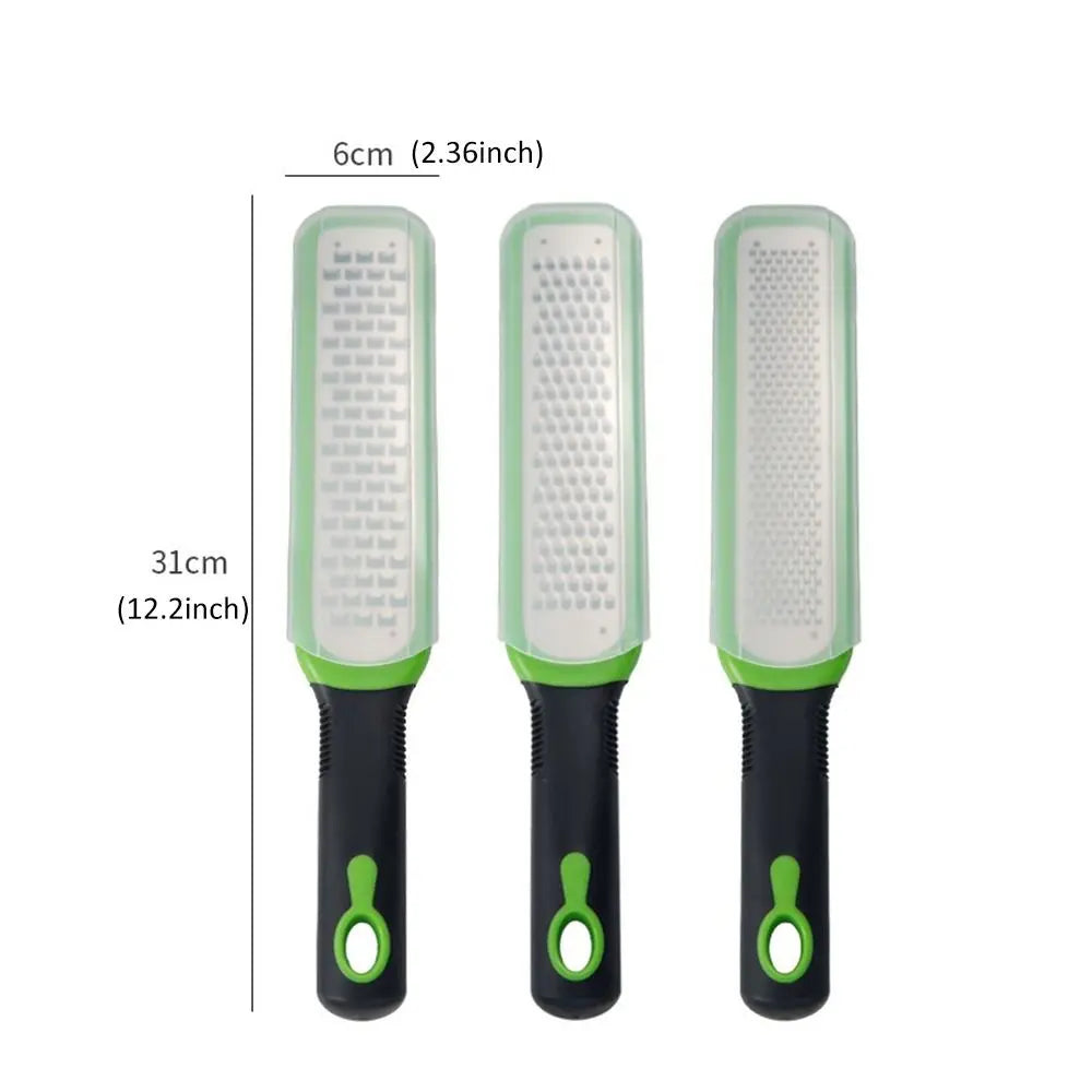 304 Stainless Steel Zester with Handle Sharp Kitchen Utensils Convenient with Protective Cover Fruit and Vegetable Grater Oasis Select
