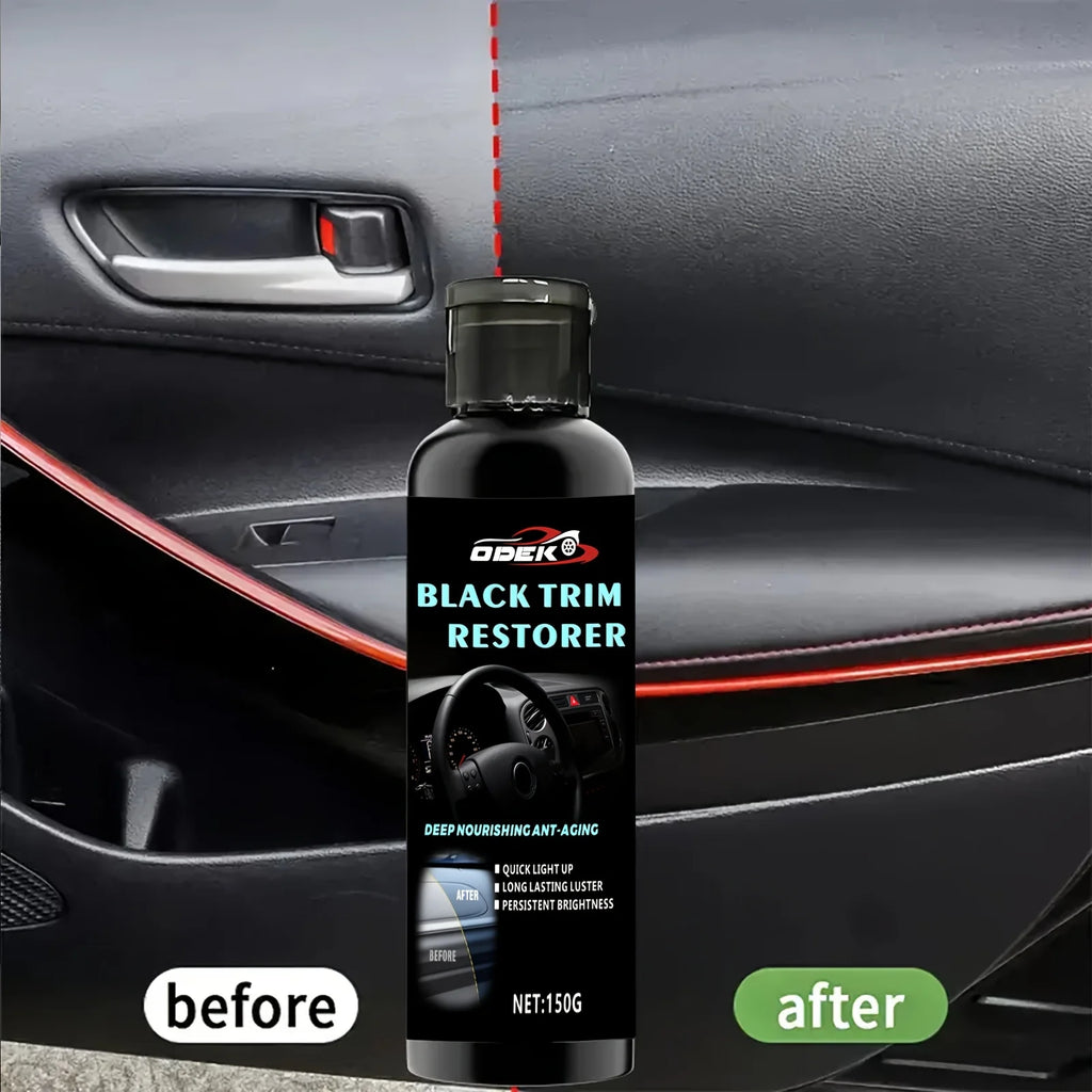 Plastic Repair, Rubber Black Gloss Paste, Tire Black Polish for Exterior and Interior Restoration of Cars, Bumpers, Mirrors Oasis Select
