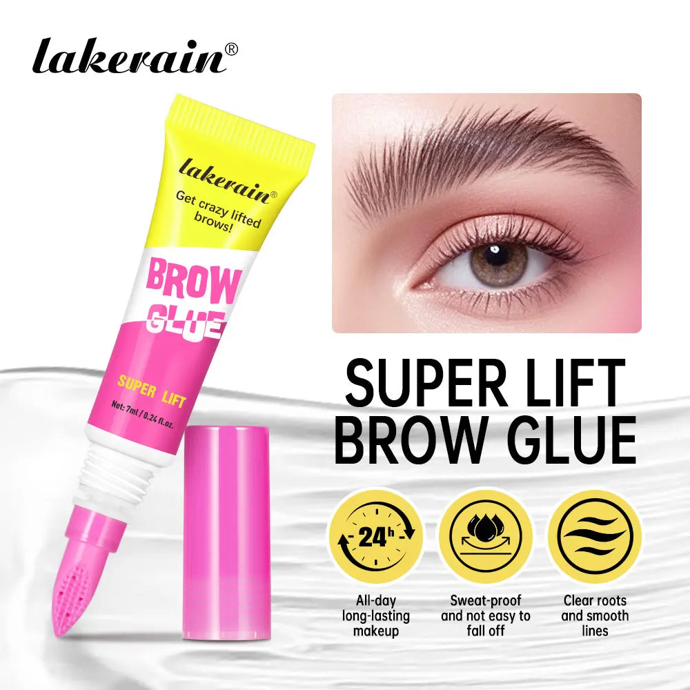 Super Lift Brow Glue Lamination Gel Crazy Lift Brow Long-lasting Strong Hold & Built-In Styling Comb Clear Eyebrow Gel Cosmetics Oasis Select