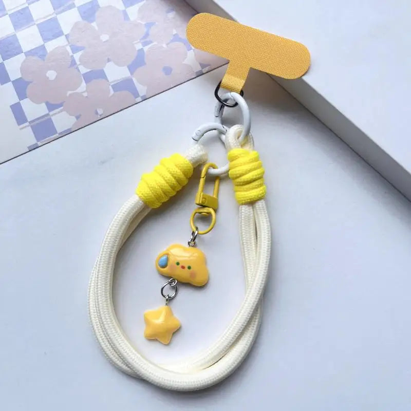 Handmade Acrylic Cloud Phone Lanyard & Keychain Pendant Phone Keychain Pendant Oasis Select Yellow